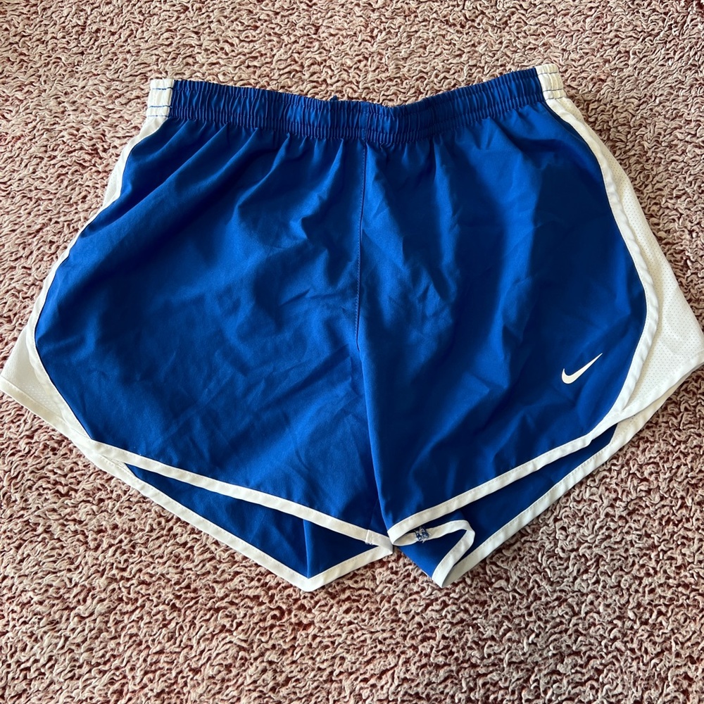 Nike Dri-FIT Blue and White Tempo Running Shorts